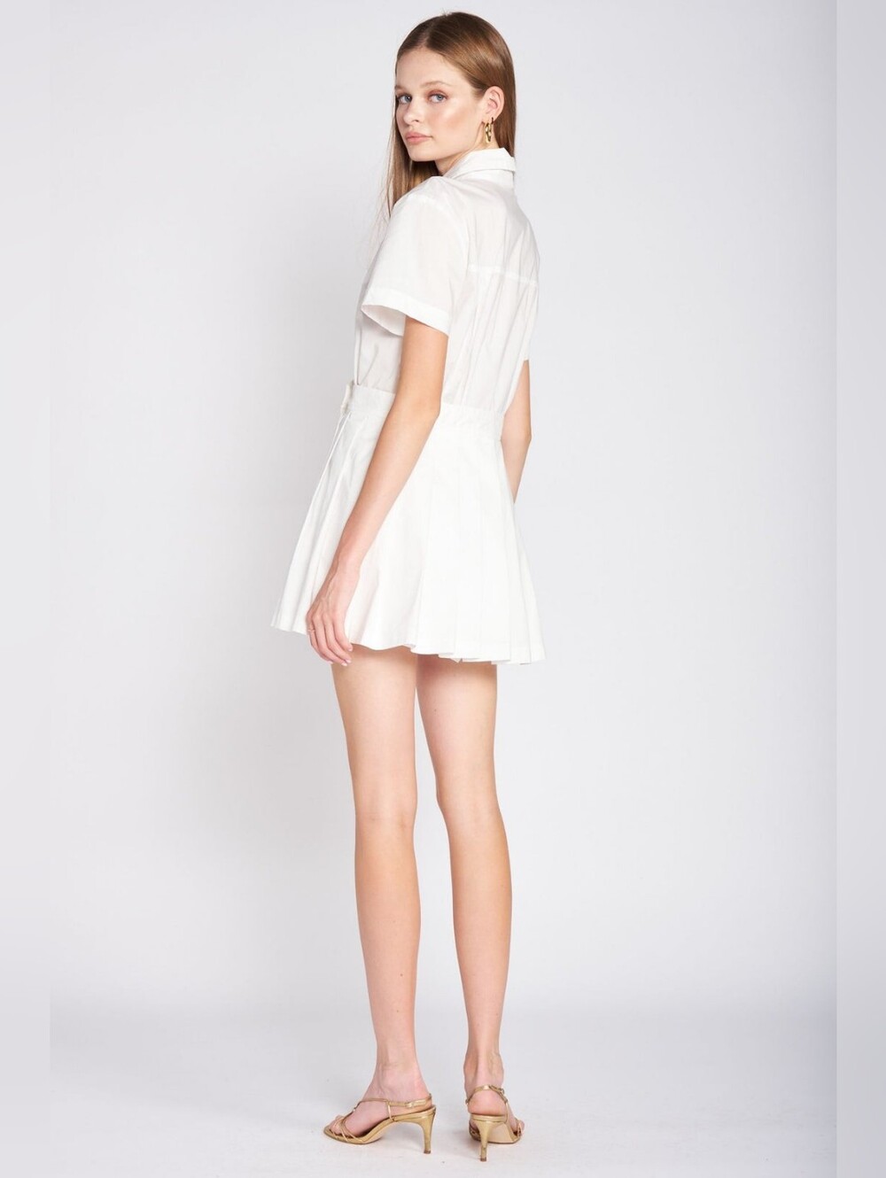 En Saison Noemi Romper Wrap Dress in White - Picture 3 of 14